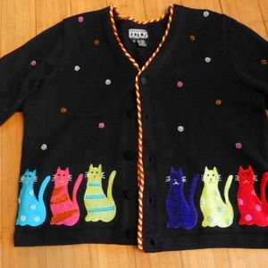 BEREK TAKAKO SAKON CAT HOLIDAYS SWEATER LARGE